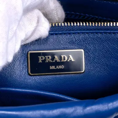 Prada Prada System Blue Calf Leather Large Flap Bag by The Solist | Thumbnail 10 Prada Prada System Blue Calf Leather Large Flap Bag by The Solist | Thumbnail 10