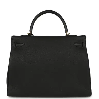 HERMÈS Hermes Kelly Retourne 35 Black Togo Gold Hardware | Thumbnail 4 HERMÈS Hermes Kelly Retourne 35 Black Togo Gold Hardware | Thumbnail 4