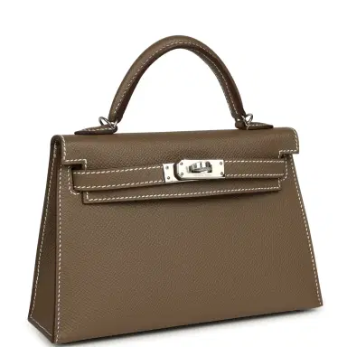 HERMÈS Hermes Kelly Sellier 20 Etoupe Epsom Palladium Hardware | Thumbnail 2 HERMÈS Hermes Kelly Sellier 20 Etoupe Epsom Palladium Hardware | Thumbnail 2