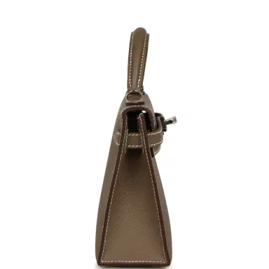HERMÈS Hermes Kelly Sellier 20 Etoupe Epsom Palladium Hardware | Thumbnail 3 HERMÈS Hermes Kelly Sellier 20 Etoupe Epsom Palladium Hardware | Thumbnail 3