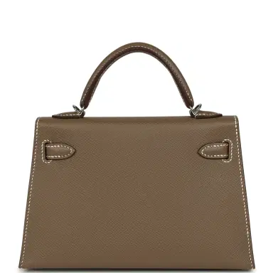 HERMÈS Hermes Kelly Sellier 20 Etoupe Epsom Palladium Hardware | Thumbnail 4 HERMÈS Hermes Kelly Sellier 20 Etoupe Epsom Palladium Hardware | Thumbnail 4