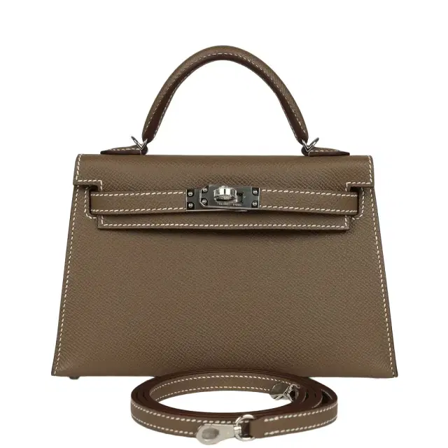 Hermes Kelly Sellier 20 Etoupe Epsom Palladium Hardware Hermes Kelly Sellier 20 Etoupe Epsom Palladium Hardware