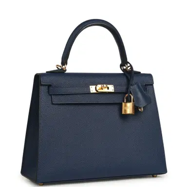 HERMÈS Hermes Kelly Sellier 25 Bleu Navy Epsom Gold Hardware | Thumbnail 2 HERMÈS Hermes Kelly Sellier 25 Bleu Navy Epsom Gold Hardware | Thumbnail 2