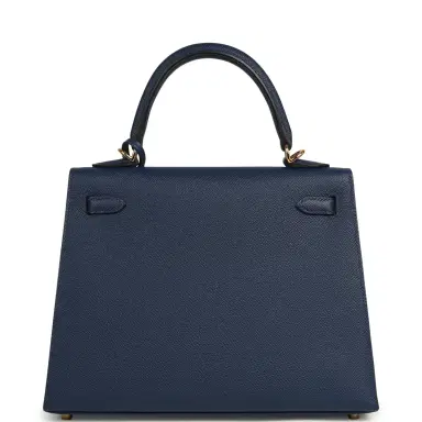 HERMÈS Hermes Kelly Sellier 25 Bleu Navy Epsom Gold Hardware | Thumbnail 3 HERMÈS Hermes Kelly Sellier 25 Bleu Navy Epsom Gold Hardware | Thumbnail 3
