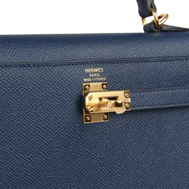 HERMÈS Hermes Kelly Sellier 25 Bleu Navy Epsom Gold Hardware | Thumbnail 7 HERMÈS Hermes Kelly Sellier 25 Bleu Navy Epsom Gold Hardware | Thumbnail 7
