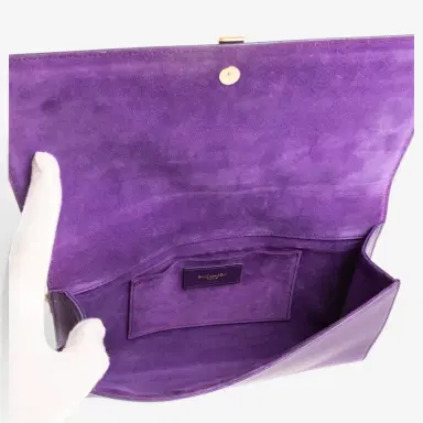Yves Saint Laurent Yves Saint Laurent Classic Y Line Purple Calf Leather Clutch by The Solist | Thumbnail 7 Yves Saint Laurent Yves Saint Laurent Classic Y Line Purple Calf Leather Clutch by The Solist | Thumbnail 7