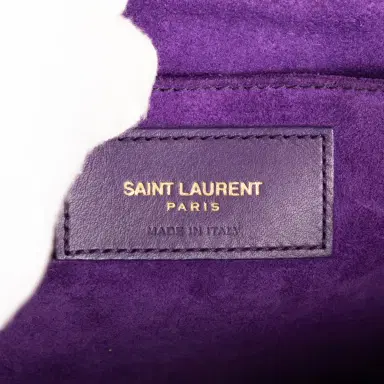 Yves Saint Laurent Yves Saint Laurent Classic Y Line Purple Calf Leather Clutch by The Solist | Thumbnail 8 Yves Saint Laurent Yves Saint Laurent Classic Y Line Purple Calf Leather Clutch by The Solist | Thumbnail 8