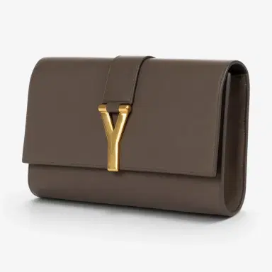 Yves Saint Laurent Yves Saint Laurent Classic Y Line Taupe Calf Leather Clutch by The Solist | Thumbnail 2 Yves Saint Laurent Yves Saint Laurent Classic Y Line Taupe Calf Leather Clutch by The Solist | Thumbnail 2