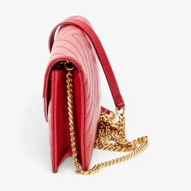 Yves Saint Laurent Yves Saint Laurent Red Calf Leather Envelope Chain Wallet by The Solist | Thumbnail 3 Yves Saint Laurent Yves Saint Laurent Red Calf Leather Envelope Chain Wallet by The Solist | Thumbnail 3