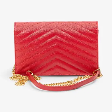 Yves Saint Laurent Yves Saint Laurent Red Calf Leather Envelope Chain Wallet by The Solist | Thumbnail 5 Yves Saint Laurent Yves Saint Laurent Red Calf Leather Envelope Chain Wallet by The Solist | Thumbnail 5