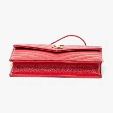Yves Saint Laurent Yves Saint Laurent Red Calf Leather Envelope Chain Wallet by The Solist | Thumbnail 6 Yves Saint Laurent Yves Saint Laurent Red Calf Leather Envelope Chain Wallet by The Solist | Thumbnail 6