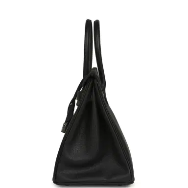 HERMÈS Hermes Special Order (HSS) Birkin 30 Black Verso Epsom Palladium Hardware | Thumbnail 3 HERMÈS Hermes Special Order (HSS) Birkin 30 Black Verso Epsom Palladium Hardware | Thumbnail 3