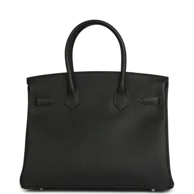 HERMÈS Hermes Special Order (HSS) Birkin 30 Black Verso Epsom Palladium Hardware | Thumbnail 4 HERMÈS Hermes Special Order (HSS) Birkin 30 Black Verso Epsom Palladium Hardware | Thumbnail 4