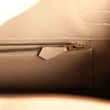 HERMÈS Pre-owned Hermes Birkin 35 Gris Tourterelle Clemence Gold Hardware | Thumbnail 8 HERMÈS Pre-owned Hermes Birkin 35 Gris Tourterelle Clemence Gold Hardware | Thumbnail 8