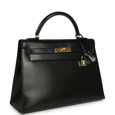 HERMÈS Vintage Hermes Kelly Sellier 32 Black Box Gold Hardware | Thumbnail 2 HERMÈS Vintage Hermes Kelly Sellier 32 Black Box Gold Hardware | Thumbnail 2