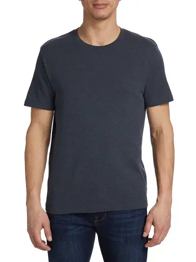 Frame Men's Duo Fold Short-Sleeve T-Shirt - Heather Dark Blue - Size Small | Thumbnail 3 Frame Men's Duo Fold Short-Sleeve T-Shirt - Heather Dark Blue - Size Small | Thumbnail 3