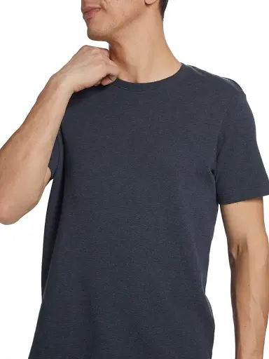Frame Men's Duo Fold Short-Sleeve T-Shirt - Heather Dark Blue - Size Small | Thumbnail 6 Frame Men's Duo Fold Short-Sleeve T-Shirt - Heather Dark Blue - Size Small | Thumbnail 6
