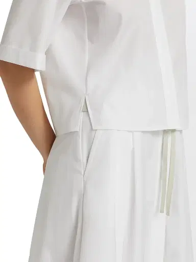 Vince Women's Canvas Tape Button-Front Shirt - Optic White | Thumbnail 6 Vince Women's Canvas Tape Button-Front Shirt - Optic White | Thumbnail 6