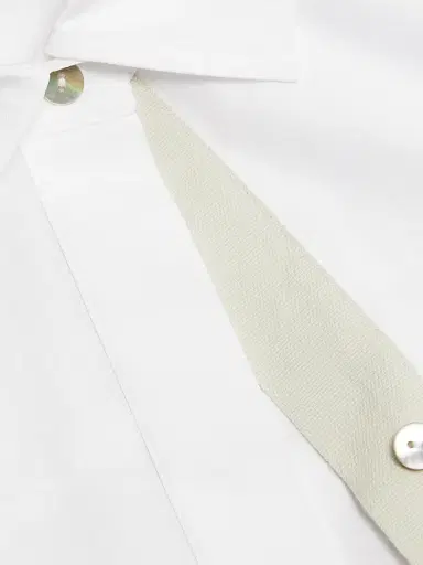 Vince Women's Canvas Tape Button-Front Shirt - Optic White | Thumbnail 7 Vince Women's Canvas Tape Button-Front Shirt - Optic White | Thumbnail 7