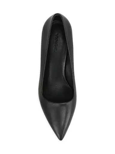 Vince Women's Paris 50MM Leather Kitten-Heel Pumps - Black | Thumbnail 5 Vince Women's Paris 50MM Leather Kitten-Heel Pumps - Black | Thumbnail 5