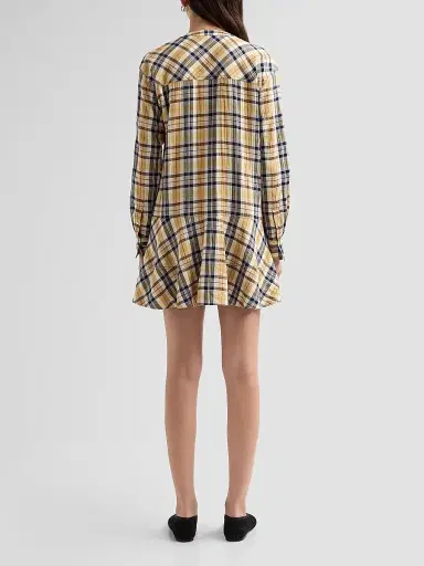 Veronica Beard Women's Corin Plaid Cotton-Blend Minidress - Acorn Multi | Thumbnail 3 Veronica Beard Women's Corin Plaid Cotton-Blend Minidress - Acorn Multi | Thumbnail 3