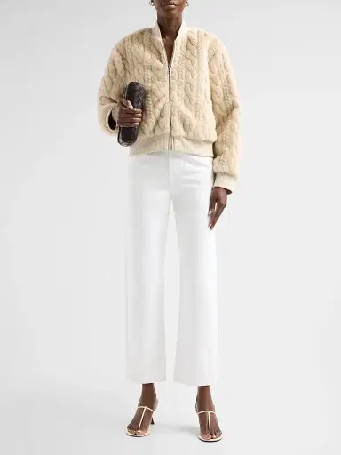 Design History Women's Debbi Cable-Knit Jacket - | Thumbnail 2 Design History Women's Debbi Cable-Knit Jacket - | Thumbnail 2