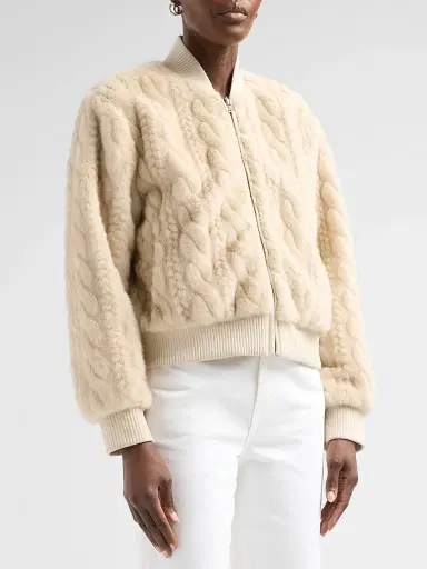 Design History Women's Debbi Cable-Knit Jacket - | Thumbnail 4 Design History Women's Debbi Cable-Knit Jacket - | Thumbnail 4