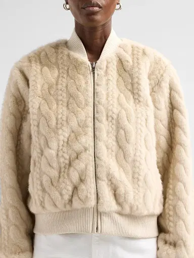Design History Women's Debbi Cable-Knit Jacket - | Thumbnail 5 Design History Women's Debbi Cable-Knit Jacket - | Thumbnail 5