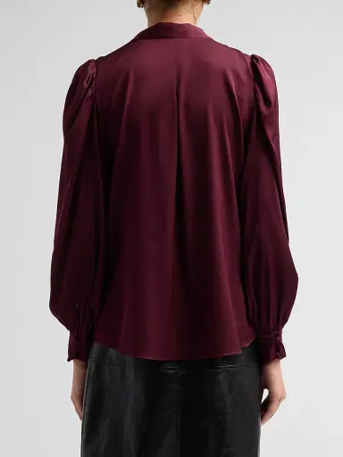 Kobi Halperin Women's Selena Stretch-Silk Tie-Front Blouse | Thumbnail 3 Kobi Halperin Women's Selena Stretch-Silk Tie-Front Blouse | Thumbnail 3