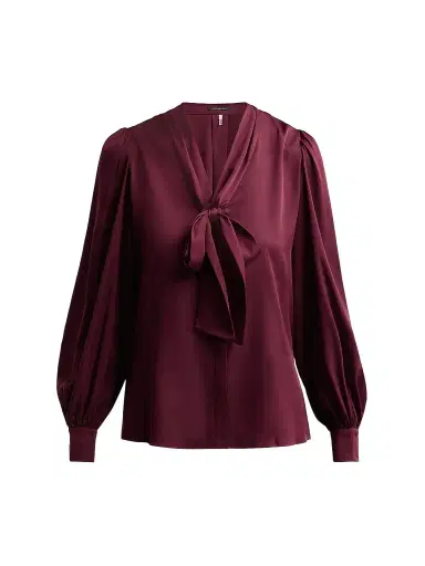 Kobi Halperin Women's Selena Stretch-Silk Tie-Front Blouse | Thumbnail 1 Kobi Halperin Women's Selena Stretch-Silk Tie-Front Blouse | Thumbnail 1
