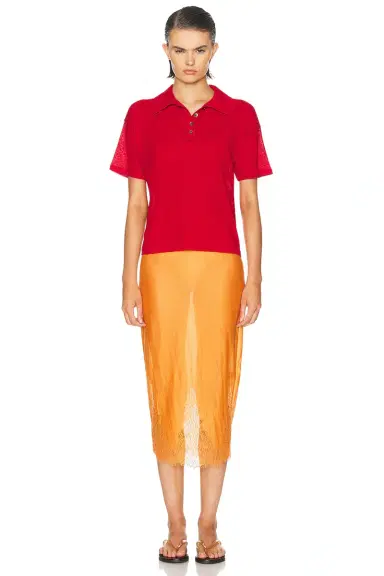 SIEDRÉS Leo Semi Sheer Polo Top | Thumbnail 5 SIEDRÉS Leo Semi Sheer Polo Top | Thumbnail 5
