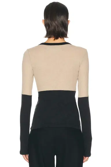 ENZA COSTA Cashmere Jersey New Classic Block Crewneck Top | Thumbnail 3 ENZA COSTA Cashmere Jersey New Classic Block Crewneck Top | Thumbnail 3
