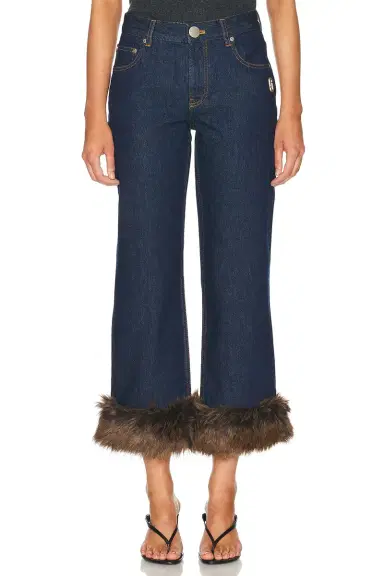 Marc Jacobs Faux Fur Cropped Jean | Thumbnail 2 Marc Jacobs Faux Fur Cropped Jean | Thumbnail 2