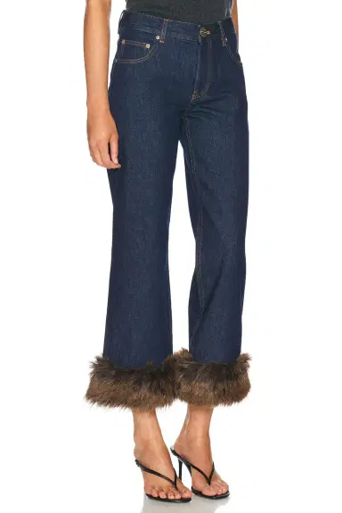 Marc Jacobs Faux Fur Cropped Jean | Thumbnail 3 Marc Jacobs Faux Fur Cropped Jean | Thumbnail 3