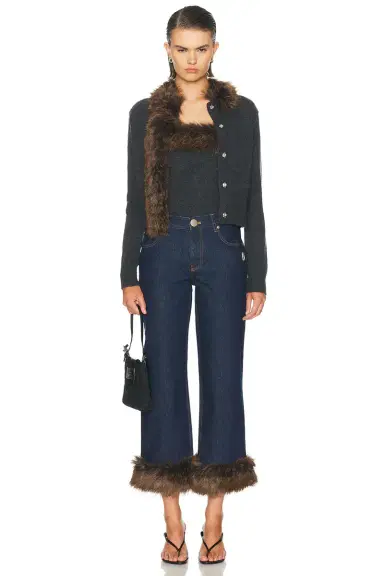 Marc Jacobs Faux Fur Cropped Jean | Thumbnail 6 Marc Jacobs Faux Fur Cropped Jean | Thumbnail 6