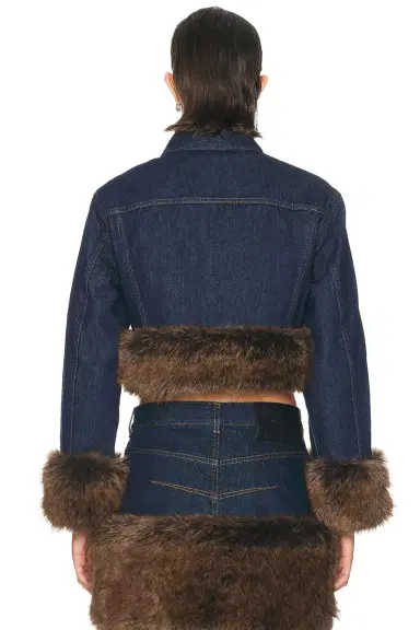 Marc Jacobs Faux Fur Shrunken Trucker | Thumbnail 3 Marc Jacobs Faux Fur Shrunken Trucker | Thumbnail 3