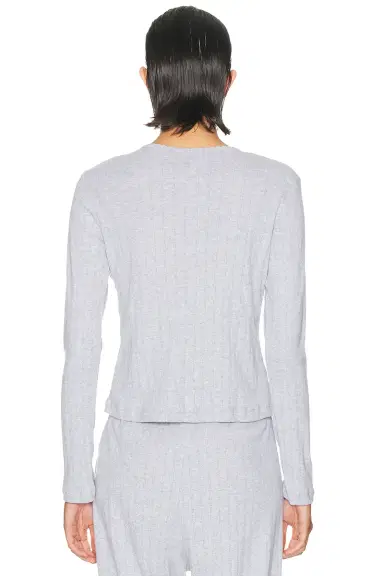 LESET Pointelle Classic Cardigan | Thumbnail 3 LESET Pointelle Classic Cardigan | Thumbnail 3