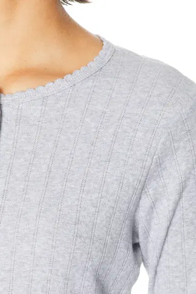 LESET Pointelle Classic Cardigan | Thumbnail 5 LESET Pointelle Classic Cardigan | Thumbnail 5