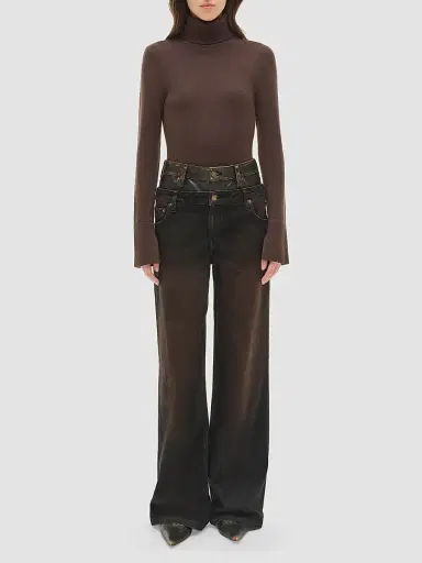 Simkhai Women's Fenwick Cashmere Turtleneck Top | Thumbnail 2 Simkhai Women's Fenwick Cashmere Turtleneck Top | Thumbnail 2