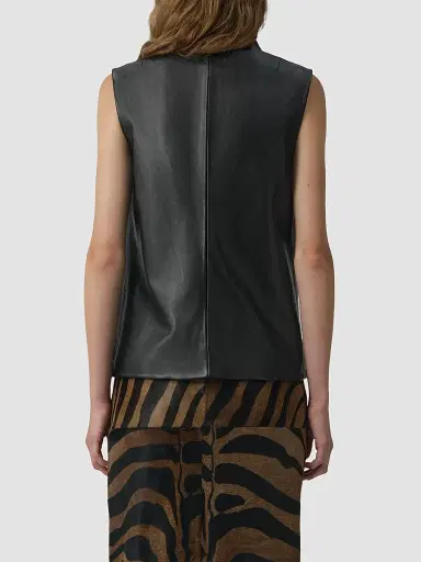 Simkhai Women's Halley Cowlneck Leather Top | Thumbnail 4 Simkhai Women's Halley Cowlneck Leather Top | Thumbnail 4
