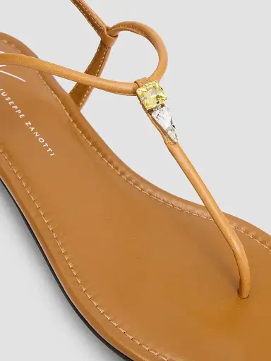 Giuseppe Zanotti Women's Hobby Leather Thong Sandals - Cuir | Thumbnail 5 Giuseppe Zanotti Women's Hobby Leather Thong Sandals - Cuir | Thumbnail 5