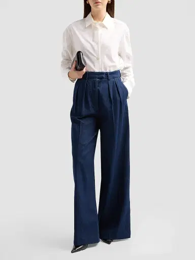 Anine Bing Women's Lou Denim Wide-Leg Jeans | Thumbnail 2 Anine Bing Women's Lou Denim Wide-Leg Jeans | Thumbnail 2