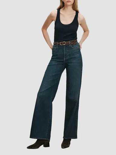 Veronica Beard Women's Taylor High-Rise Wide-Leg Jeans - Sweet Dream | Thumbnail 2 Veronica Beard Women's Taylor High-Rise Wide-Leg Jeans - Sweet Dream | Thumbnail 2