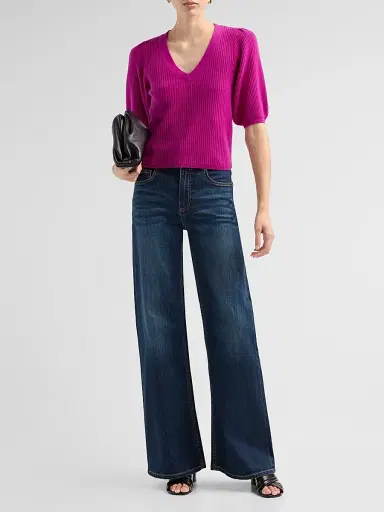 Ramy Brook Women's Liv Wide-Leg Jeans - Dark Rinse | Thumbnail 2 Ramy Brook Women's Liv Wide-Leg Jeans - Dark Rinse | Thumbnail 2