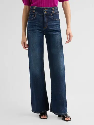 Ramy Brook Women's Liv Wide-Leg Jeans - Dark Rinse | Thumbnail 4 Ramy Brook Women's Liv Wide-Leg Jeans - Dark Rinse | Thumbnail 4