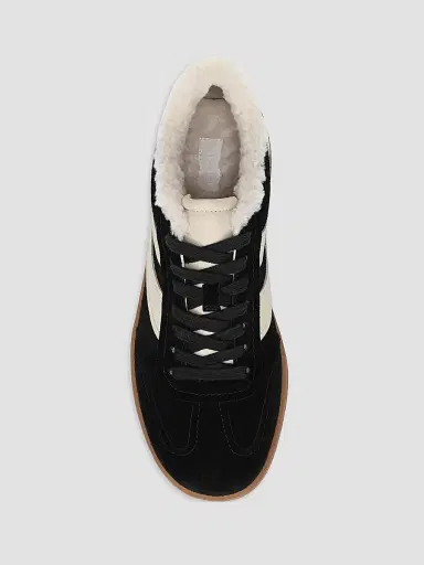 Vince Women's Oasis Shearling-Lined Suede Sneakers - Black | Thumbnail 4 Vince Women's Oasis Shearling-Lined Suede Sneakers - Black | Thumbnail 4