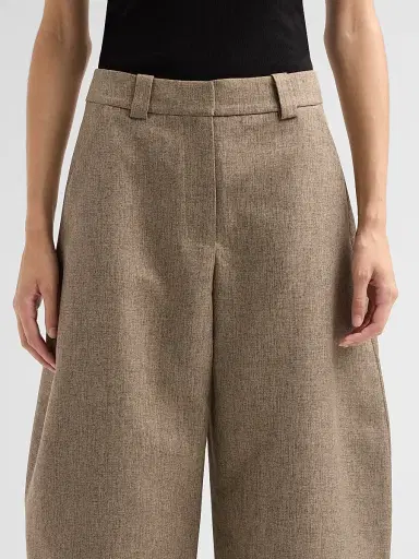 Ronny Kobo Women's Vienna Barrel-Leg Pants - Melange Taupe | Thumbnail 5 Ronny Kobo Women's Vienna Barrel-Leg Pants - Melange Taupe | Thumbnail 5