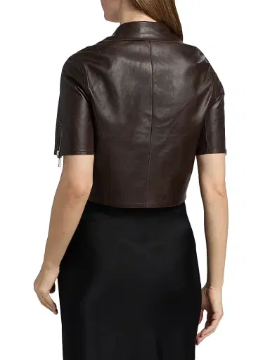 LAMARQUE Women's Sevana Leather Reversible Jacket - Dark Brown | Thumbnail 5 LAMARQUE Women's Sevana Leather Reversible Jacket - Dark Brown | Thumbnail 5
