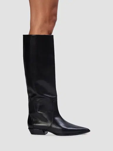 Black Suede Studio Women's Aero 30MM Boots - Black Leather - Size 12 | Thumbnail 6 Black Suede Studio Women's Aero 30MM Boots - Black Leather - Size 12 | Thumbnail 6