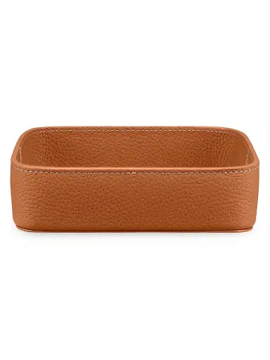 MAISON de SABRÉ Leather Catchall Tray - Pecan Emerald | Thumbnail 3 MAISON de SABRÉ Leather Catchall Tray - Pecan Emerald | Thumbnail 3